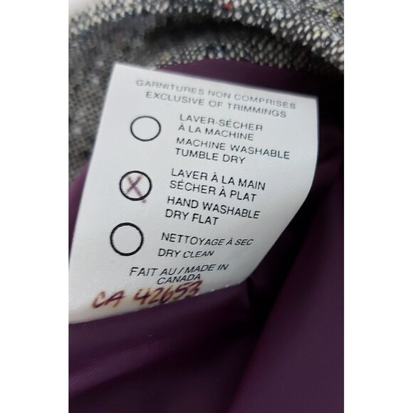 Eve Gravel XS grey bubble hem asymmetrical tweed skirt - style name = "Westwood" - Picture 9 of 10